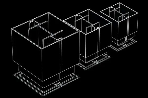 conceal aluminium square columns casings scales