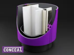 conceal aluminium round column casing cut through