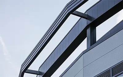 aluminium building products including guttercrest rainwater goods, ali-fabs coping and cappings, husk architectural rainscreen cladding and windypods window surrounds