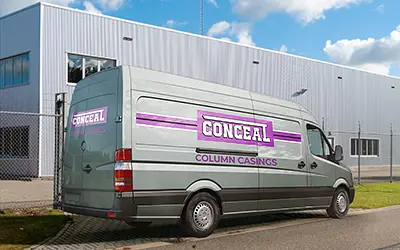 conceal aluminium column and beam casings delivery van