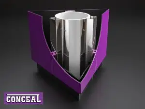 conceal custom-made trianglular column casings by guttercrest cross section