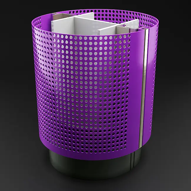 conceal bespoke perforated aluminium column casing